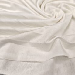 Milchweißer Baumwolljersey mit Elasthan