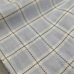 🎁 Weiß-blaues Karomuster - klassiches, elegantes Design - Popelin